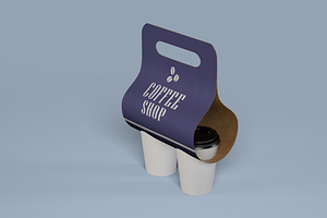 Take Away Coffee Holder Mockup