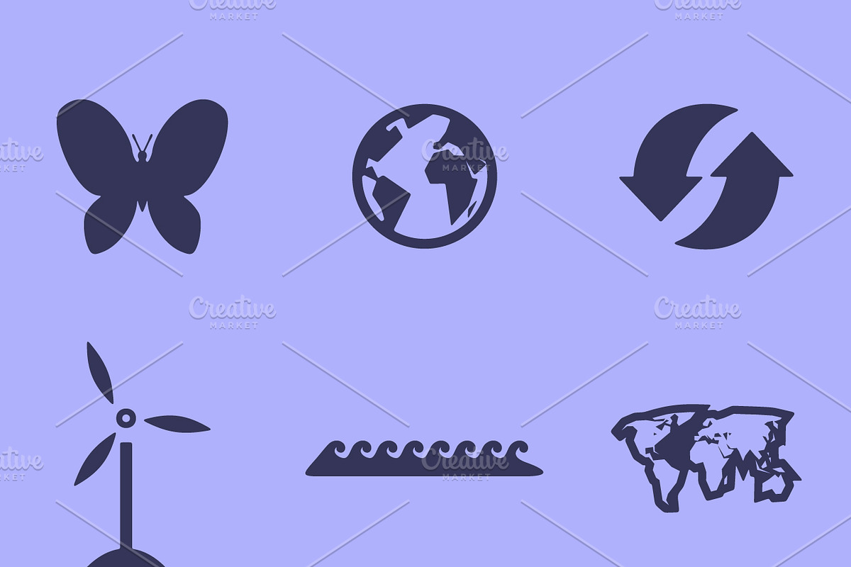 42 ECOLOGY simple icons, an Outline Icon by Palau (Photo 4 of 4)