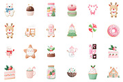 Christmas Sweets Watercolor Clipart, an Illustration by Sublimation Artist (Thumbnail 2 of 6)