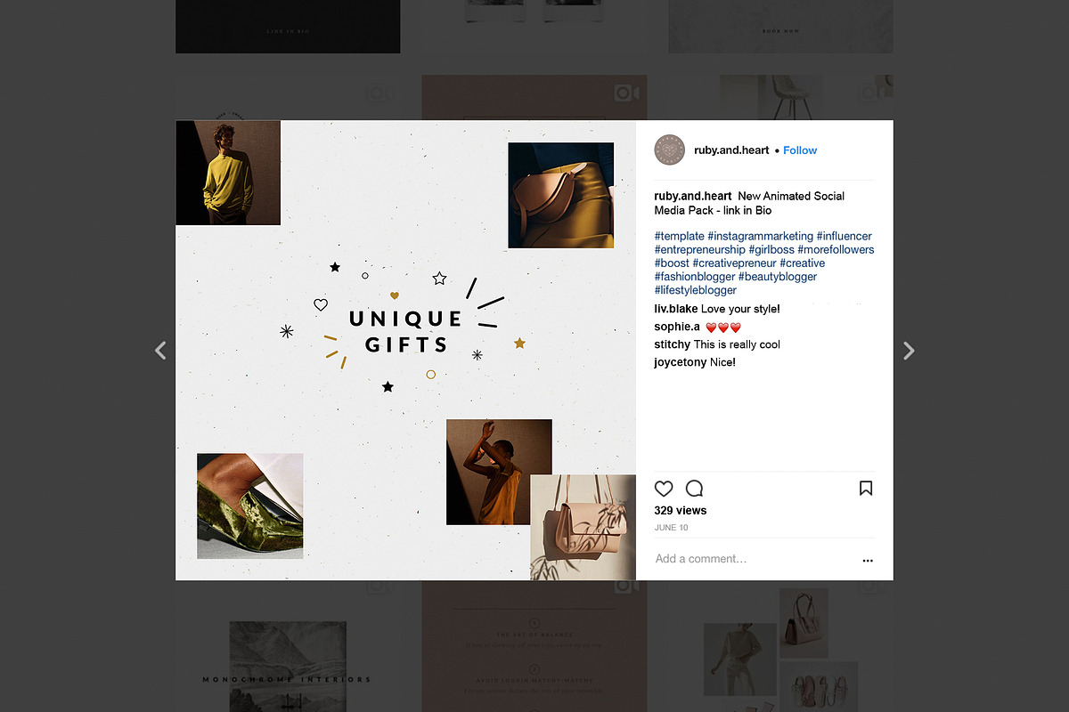 ANIMATED Holiday Instagram Posts, a Social Media Template by Ruby&Heart Studio (Photo 5 of 10)