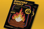 Black Yellow Bonfire Night Flyer Set, a Flyer Template by graphicook (Thumbnail 2 of 3)