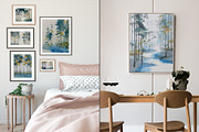 Blue Forest Landscape Art, a Decorative Illustration by Housui Patterns (Thumbnail 6 of 12)