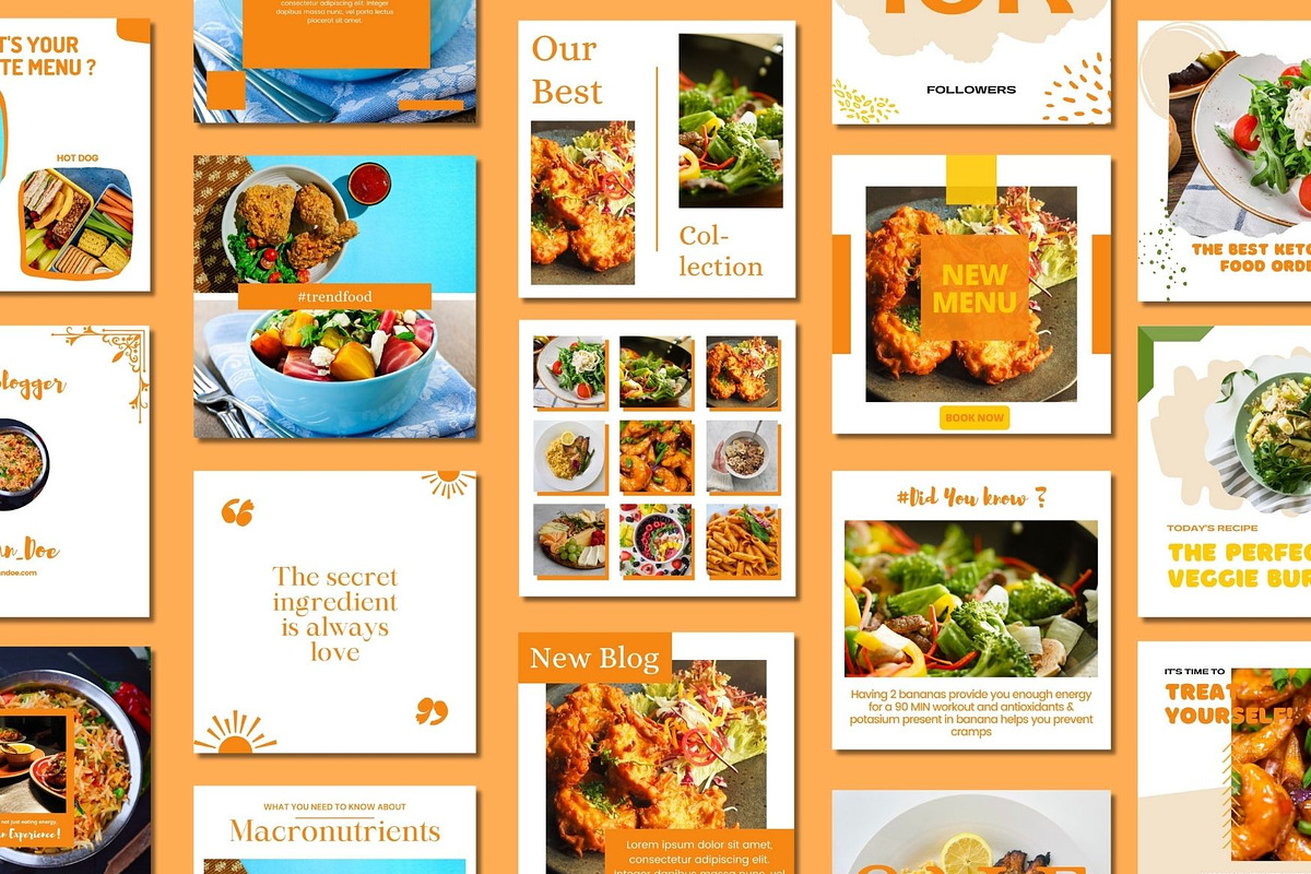 Food Blogger Social Media Post, a Social Media Template by BoontenStudio (Photo 3 of 7)