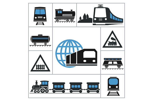 Railway. Set Icons