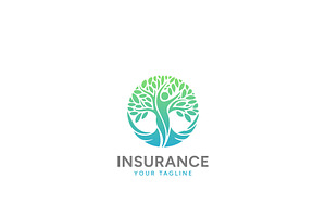 Human Tree Insurance Logo, a Branding & Logo Template by HueNestify