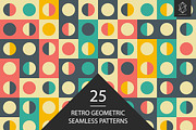 Retro geometric seamless pattern set, a Pattern Graphic by Yury Velikanov (Thumbnail 1 of 5)