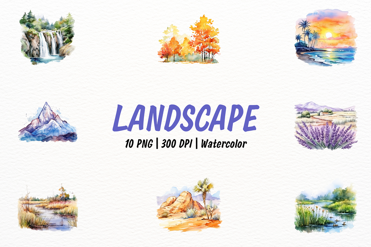 Epic Landscape Clipart, an Object Illustration by New-School-Wave (Photo 1 of 5)