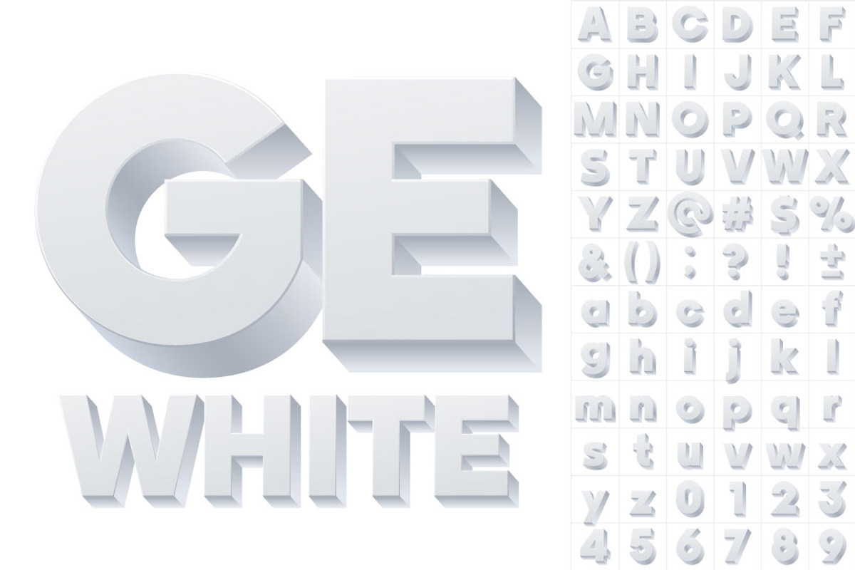 Vector alphabet of simple 3d letters, an Object Graphic by popskraft (Photo 8 of 8)