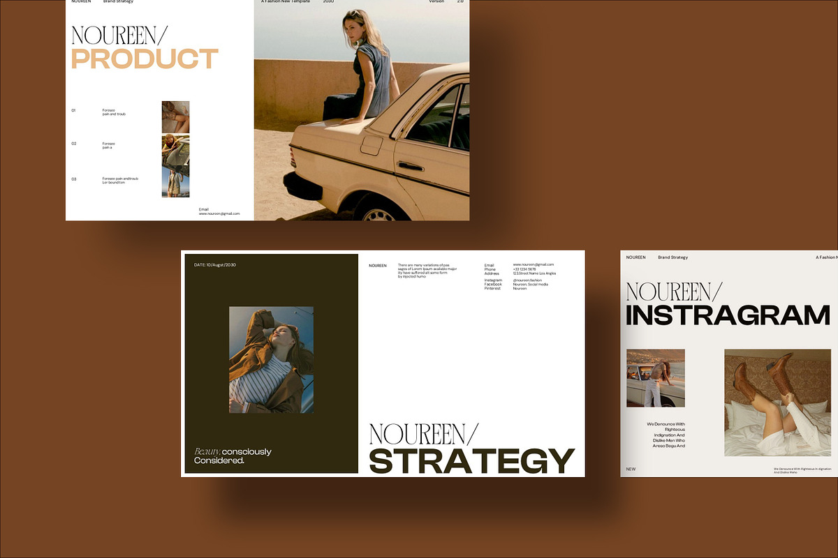 Noureen Brand Strategy Presentation, a Presentation Template by evgenystudio (Photo 3 of 11)