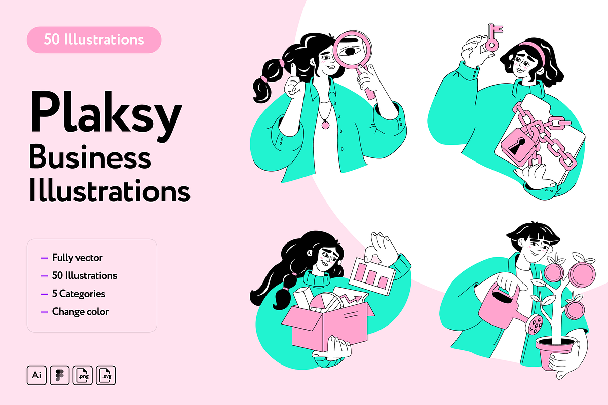 Plaksy Business Illustrations, a Finance Illustration by Welovegraphics (Photo 1 of 7)