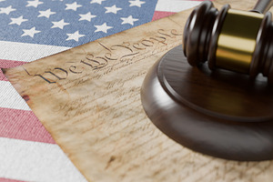 Gavel with Flag and US Constitution, a Business Photo by Andy Dean Photography