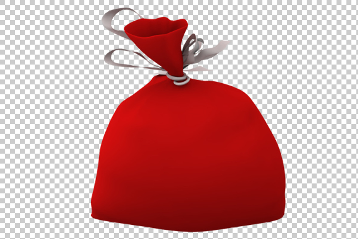 Santa Bag - 3D Render PNG