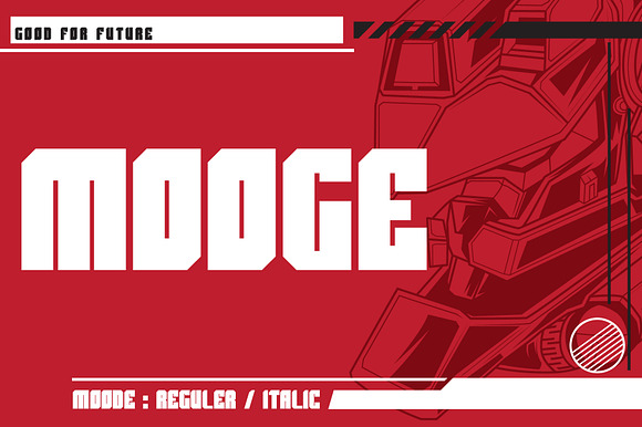 MOOGE (futuristic font) preview 6