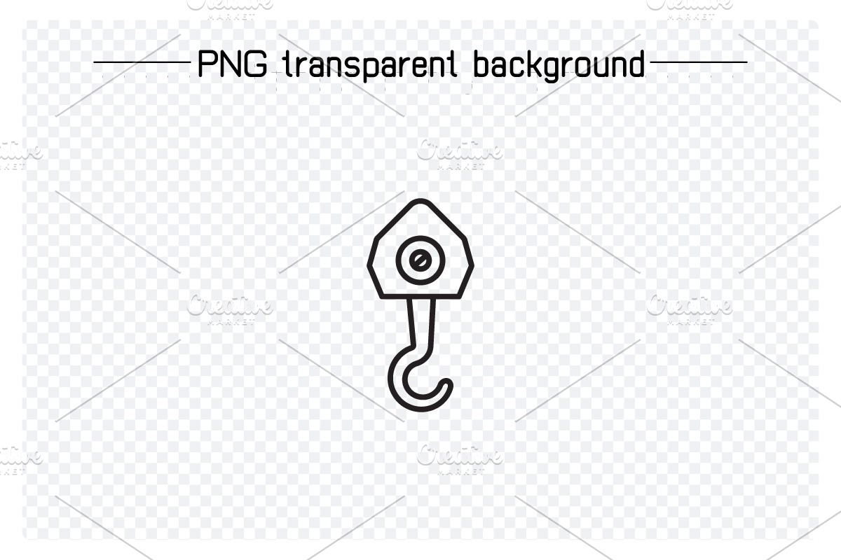 Industrial Crane Hook Icons, an Outline Icon by Designfour (Photo 6 of 7)