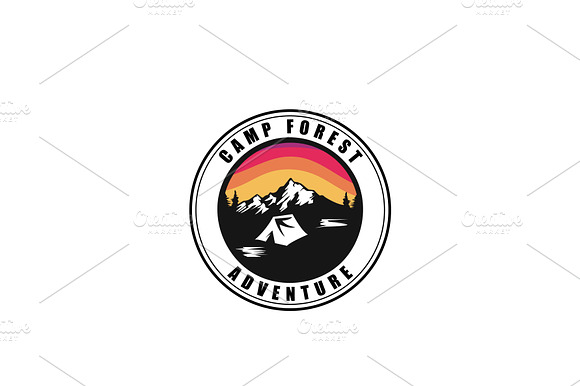 Camp Adventure Badge Logo Design preview 2