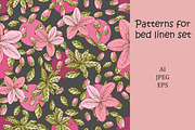 Bed linen seamless pattern set, a Decorative Illustration by Lytvynenko Anna (Thumbnail 5 of 5)