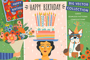 Happy Birthday Big Vector Collection