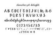 Delight - Handwritten Script Font, a Script Font by SaktiAvellin (Thumbnail 7 of 8)