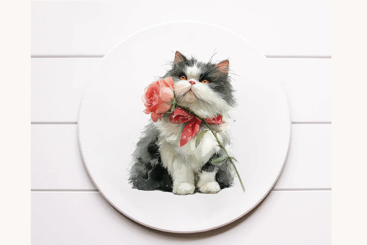 Valentine cat and dog clipart bundle, an Illustration by Designworld (Photo 10 of 10)