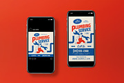 Blue Plumbing Service Flyer Set, a Flyer Template by graphicook (Thumbnail 3 of 3)