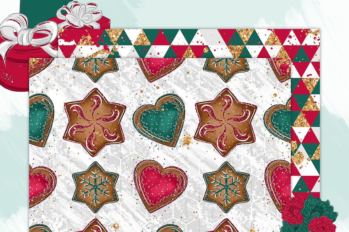 Christmas Digital Paper Pack, a Pattern Graphic by Phantasia Design