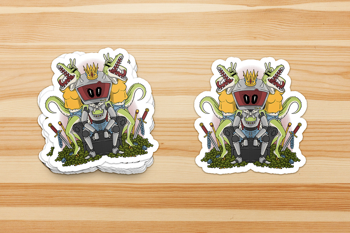 Robot King with Crocodile Girls, a Branding & Logo Template by Judsart (Photo 3 of 3)