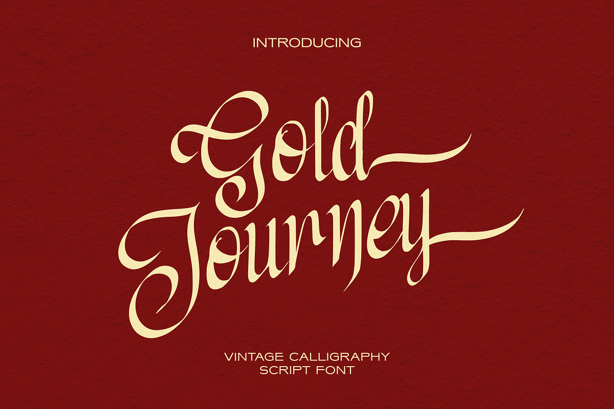 Gold Journey - Vintage Calligraphy, a Script Font by Elmous (Photo 1 of 10)