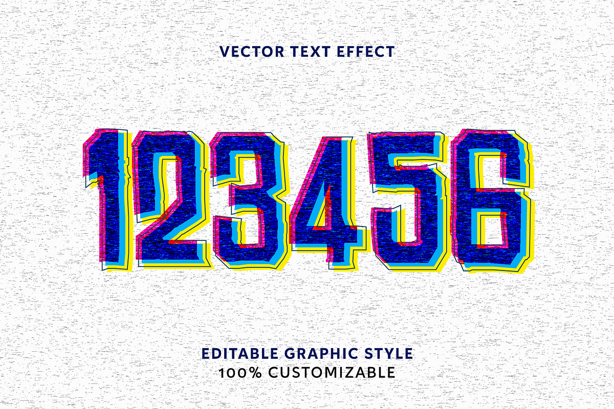 Glitch RGB Outline Text Effect preview 2