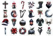 Gothic Christmas Day Clipart Bundle, an Illustration by Daily.Designs (Thumbnail 2 of 3)