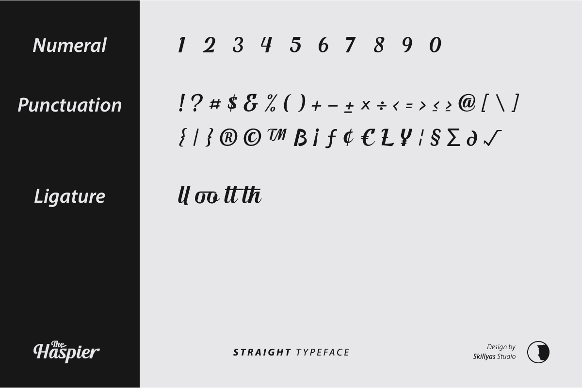 The Haspier Straight Script Font, a Script Font by Skillyas_Studio (Photo 8 of 10)