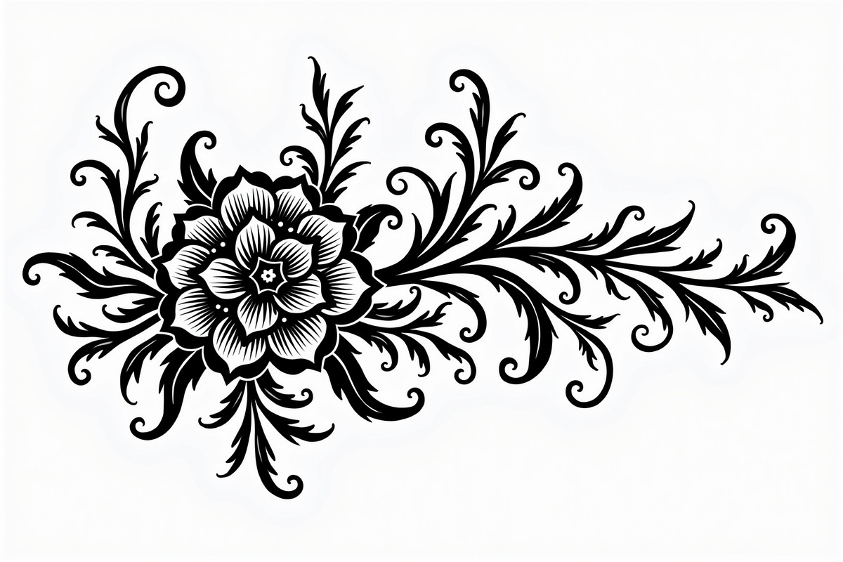 Vintage Flower Ornament Set, an Illustration by Creativeshirt (Photo 11 of 21)