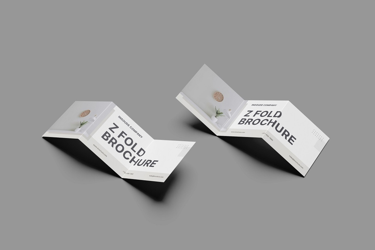 Square Z Fold Brochure Mockup, an Advertising Mockup by YurnalisPerix (Photo 4 of 5)