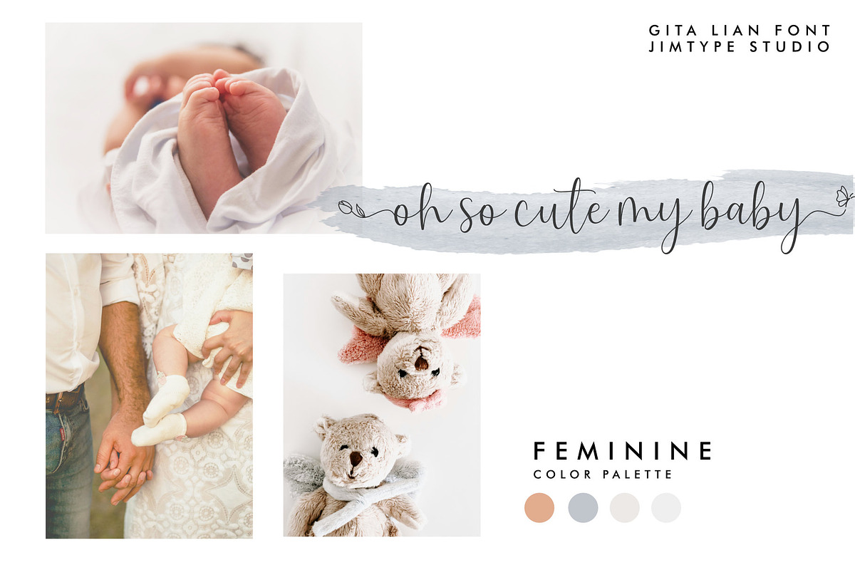 Gita Lian - Wedding Heart Font, a Script Font by Jimtype Studio (Photo 2 of 11)