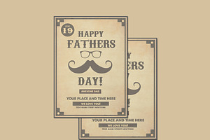 Father's Day Retro Poster Template