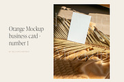 Mockup Business Card - Orange 1, a Print Template by Delicate Mockup (Thumbnail 1 of 2)