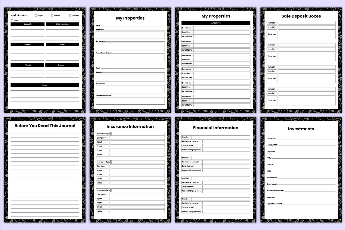 2026 Final Wishes & Legacy Organizer, a Stationery Template by Mustafiz (Photo 5 of 8)