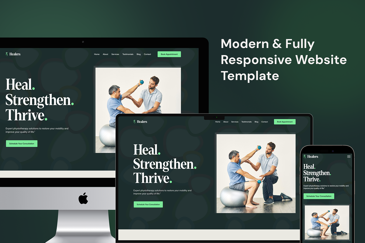Healers, Physiotherapy HTML Template preview 3