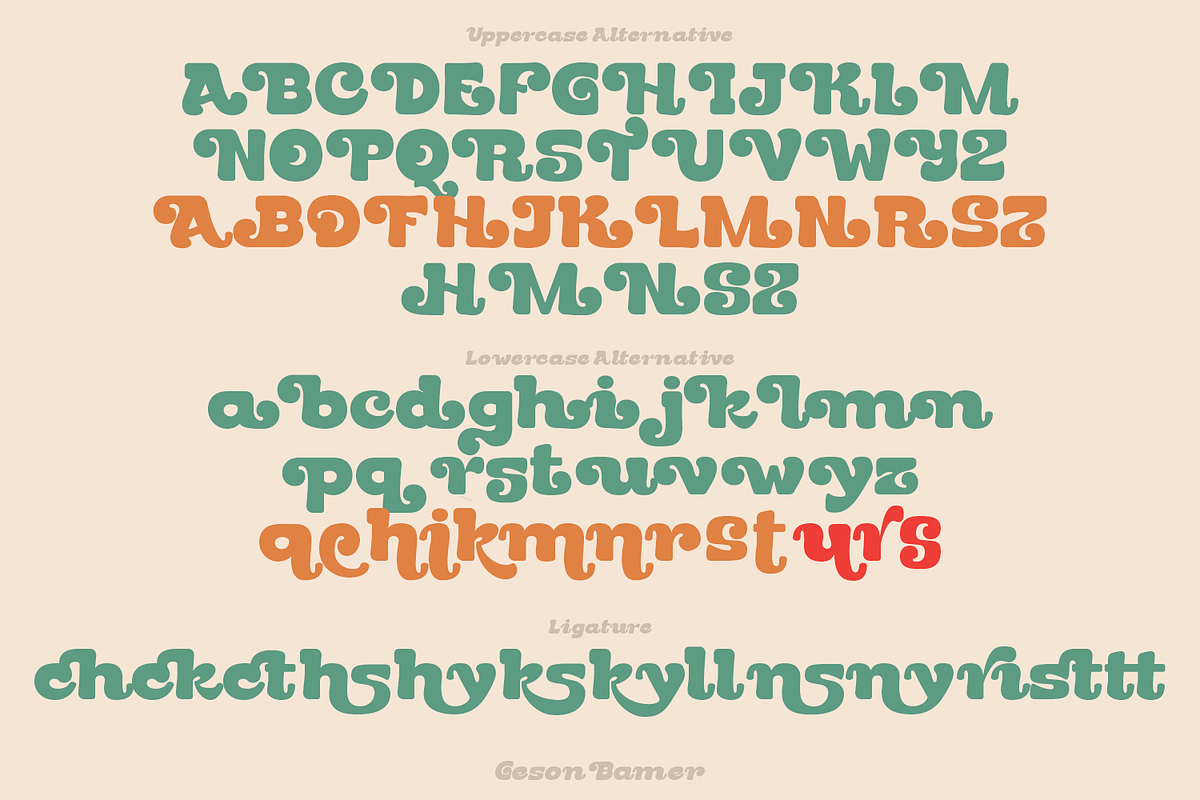 Geson Bamer - Retro Font, a Font by TypeClassHeroes (Photo 12 of 15)