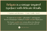 Belgato Elegant Vintage Font Family, a Serif Font by Molly Suber Thorpe (Thumbnail 2 of 13)