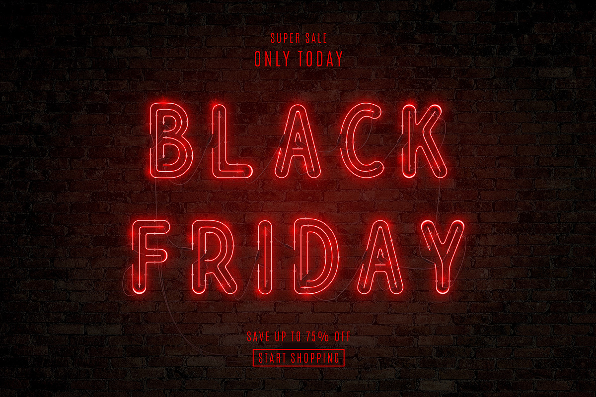 Realistic Neon SVG Font Pack preview 5