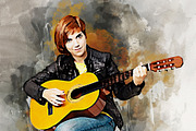 Portrait Painting Watercolor Photo, an Action Add-On by Photoshop Action (Thumbnail 22 of 22)