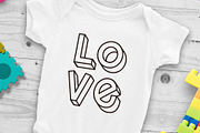 Hello Outline - Cute Outline 3D Font, a Handwritten Font by Airotype (Thumbnail 6 of 9)
