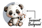 Whimsical Christmas Panda Clipart, an Illustration by Pixels.Craft (Thumbnail 2 of 6)