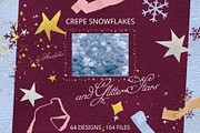 Crepe Snowflakes and Glitter Stars, an Object Graphic by Anzhelika (Thumbnail 1 of 12)