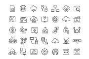 Internet Technology Icons Set, an Outline Icon by Tettygreen (Thumbnail 2 of 2)