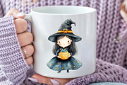 Little Halloween Girl clipart, an Illustration by Rose Art (Thumbnail 4 of 7)
