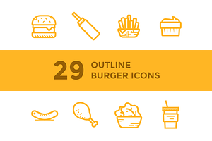 Burger Shop Icons / Illustrations