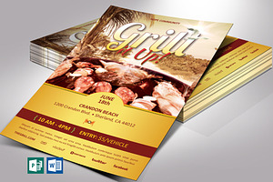 Grill Flyer Word Publisher Template