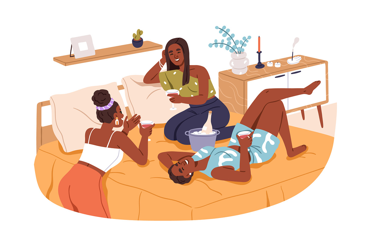 Lifestyle of happy black people set, a Person Illustration by Good Studio (Photo 3 of 9)