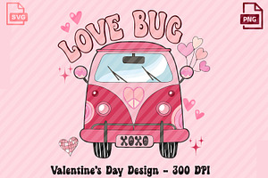 Retro Valentine Sublimation Design